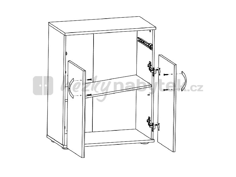 Komoda BRW Atriss KOM2D1S