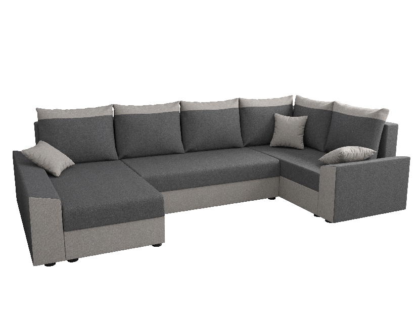 Rohová sedací souprava Paragon Long (tmavě šedá + šedá) (P)