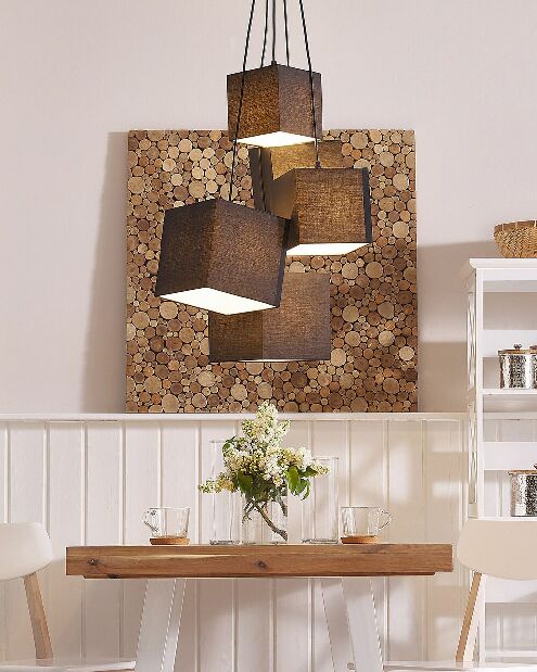 Závěsná lampa Mesci (černá)