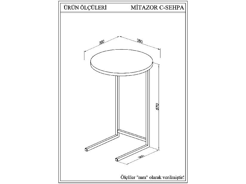 Příruční stolek Mitarazza (mramor černý + černá)
