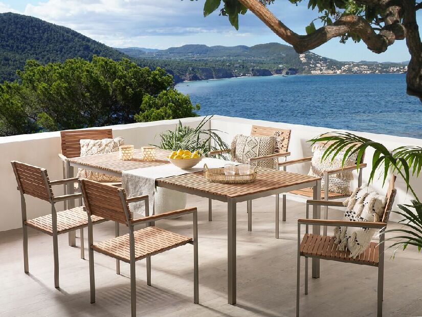 Zahradní jídelní sada Veneto (světlé dřevo)