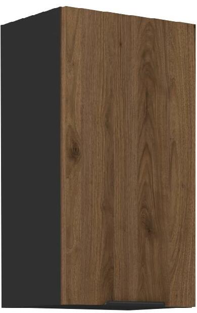 Horní kuchyňská skříňka Manana 40 G 72 1F (korpus: černá matná + fronta: ořech okapi)