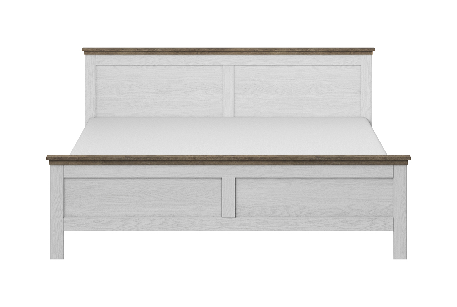 Manželská postel 160 cm Elvina S Typ 31 (bílý popol + dub lefkas)