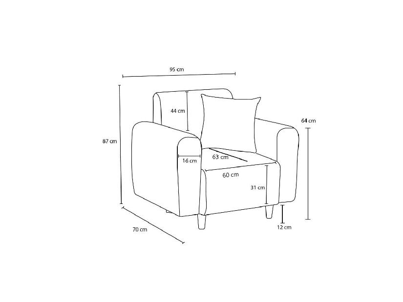 Sedací souprava 3+1 Noyalepo L (krémová + ořech)
