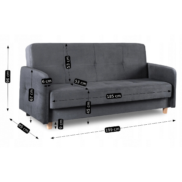  Pohovka Cubico (šedá)