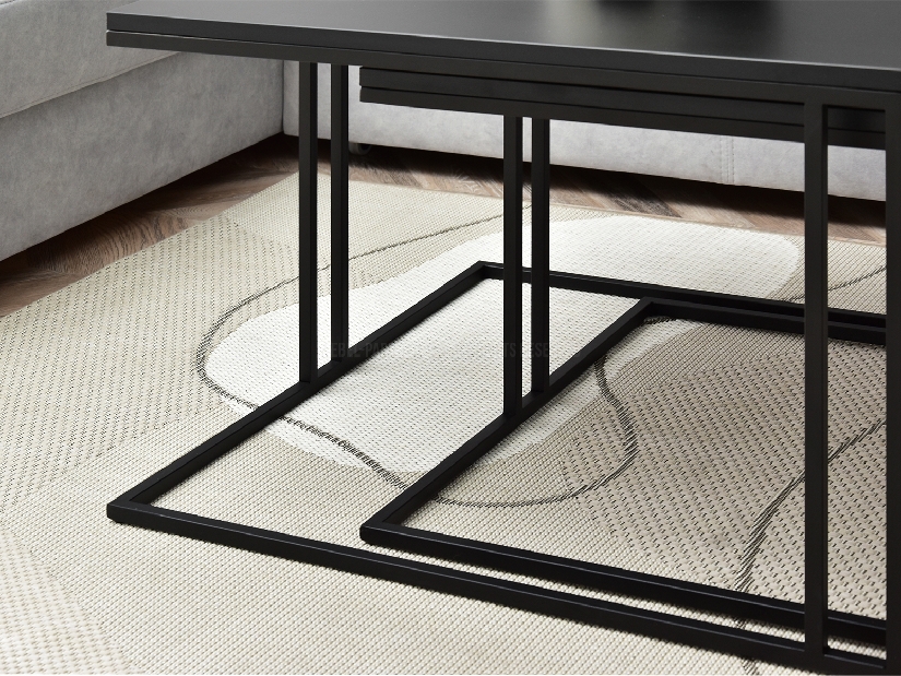 Set 2 konferenčních stolků Destapamos (černá)