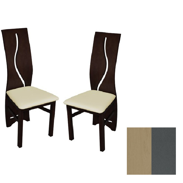 Set 2ks. Jídelních židlí JK3 (dub sonoma + šedá) * výprodej