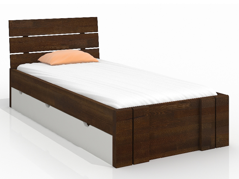 Jednolůžková postel 120 cm Naturlig Kids Tosen High Drawers (borovice) (s roštem)