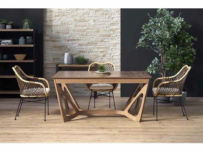 Rozkládací jídelní stůl 160-240 cm Wanny (ořech) (pro 6 8 osob)