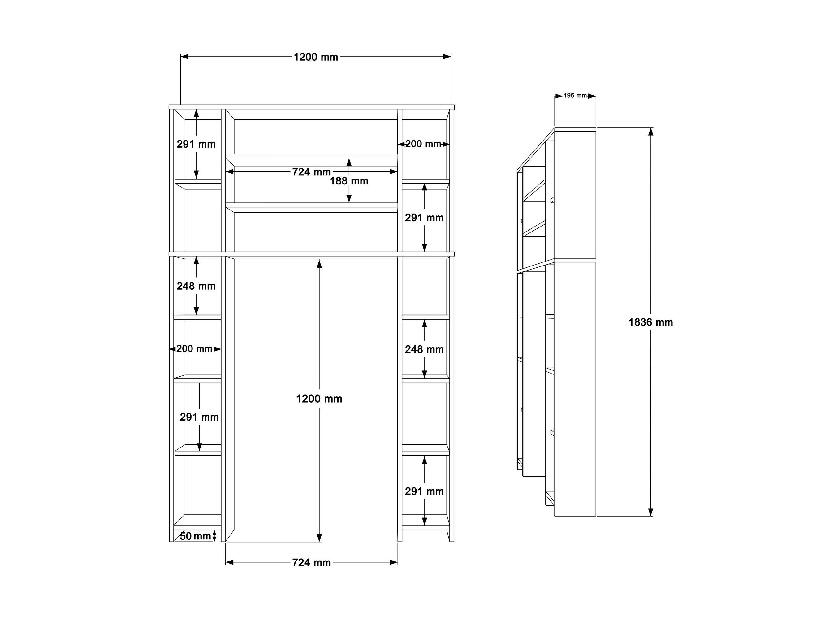  Koupelnová skříňka Lolipop (dub + antracit)