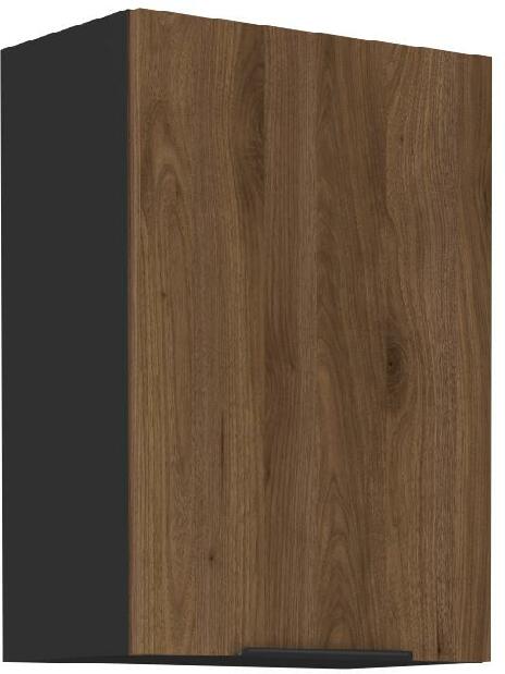 Horní kuchyňská skříňka Manana 50 G 72 1F (korpus: černá matná + fronta: ořech okapi)