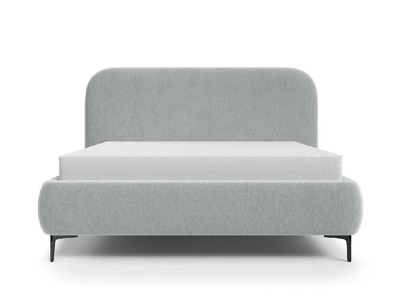 Manželská postel 180 cm Mononoke (s roštem) (šedá + černá)