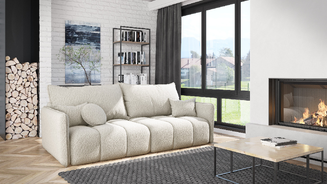 Pohovka trojsedačka Carmelone 3OS (smetanová)