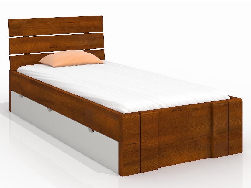 Jednolůžková postel 120 cm Naturlig Kids Tosen High Drawers (borovice) (s roštem)