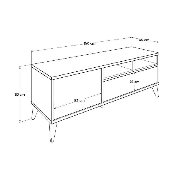 TV stolek/skříňka Thea (ořech)