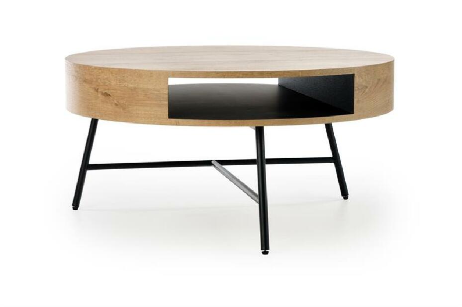 Konferenční stolek Calandra (dub zlatý + černá)