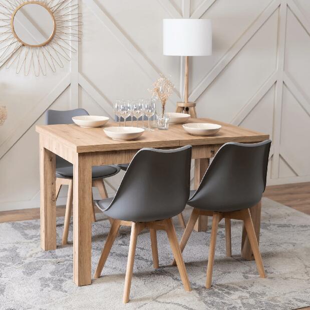 Jídelní židle Sospecho (šedá + dub)