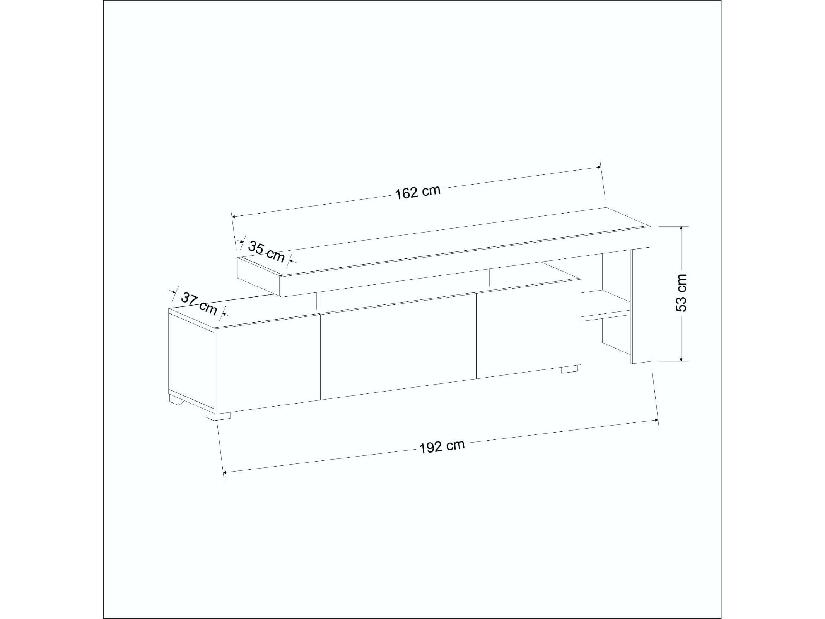 TV stolek/skříňka Belize (černá)