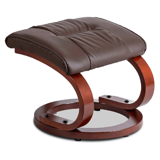  Masážní křeslo s taburetkou Canole (hnědá)