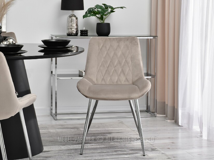 Židle Aron (béžová + měděná)