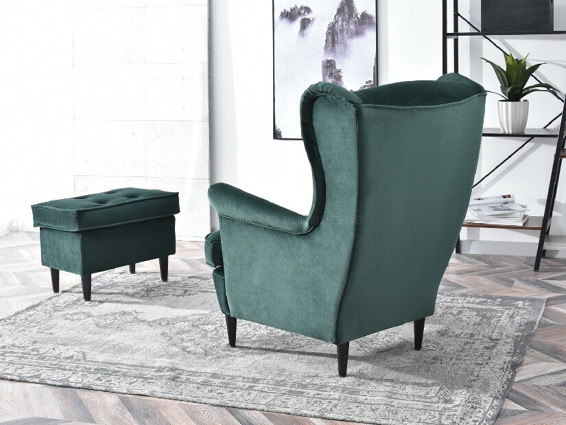 Křeslo ušák Margis (zelená)