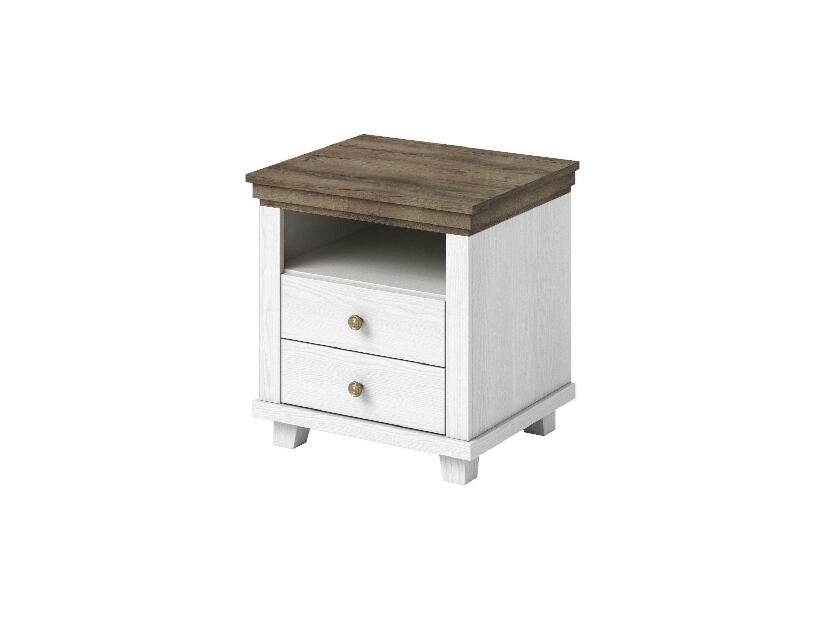 Noční stolek Elvina S Typ 22 (bílý popol + dub lefkas)