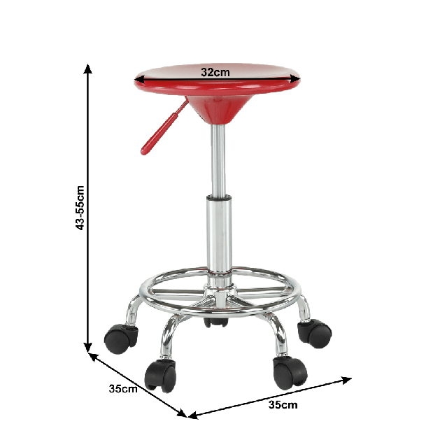 Barová židle Maloba 2 (červená)