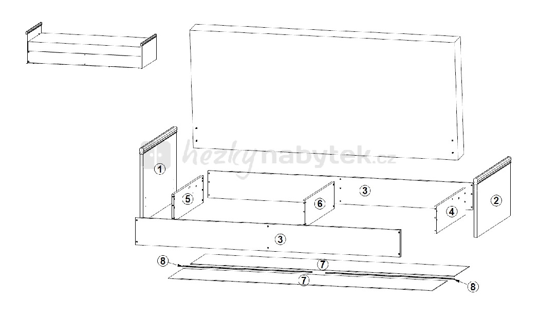 Jednolůžková postel 90 cm BRW POP KLOZ/90