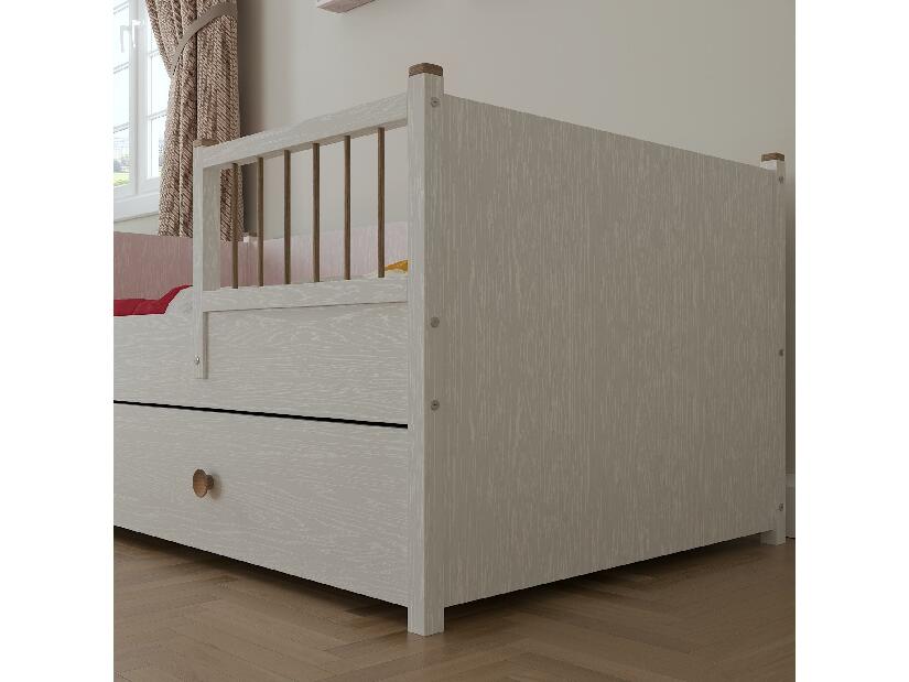 Jednolůžková postel Franc 73 (bílé dřevo)