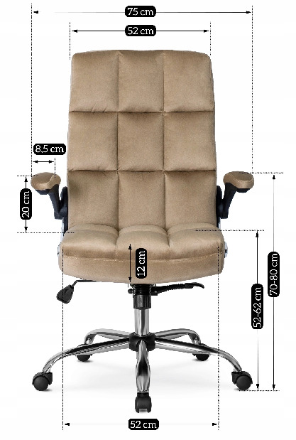 Kancelářské křeslo Limpieza (béžová)