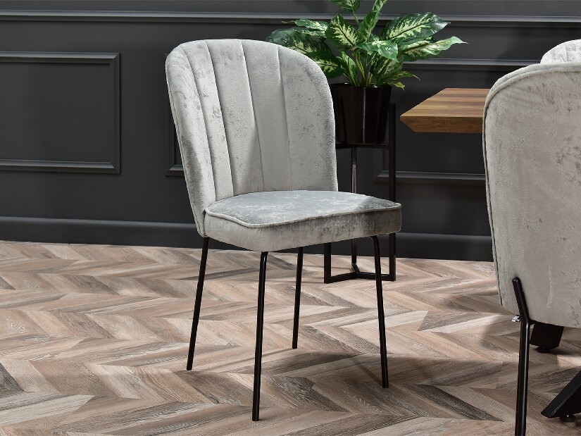 Jídelní židle Obrar (šedá + černá)