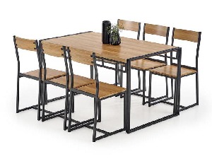 Jídelní stůl Booker (dřevo + černá)