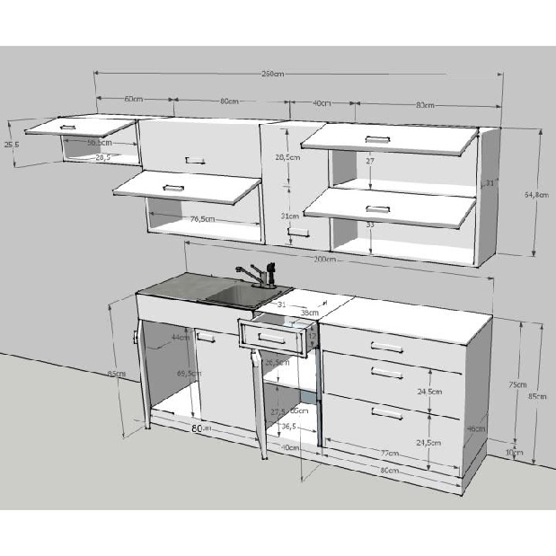 Kuchyně Igo New I 260 cm *výprodej