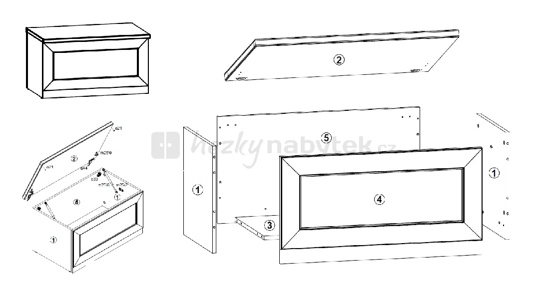 Truhlice BRW Bigger KUF/85