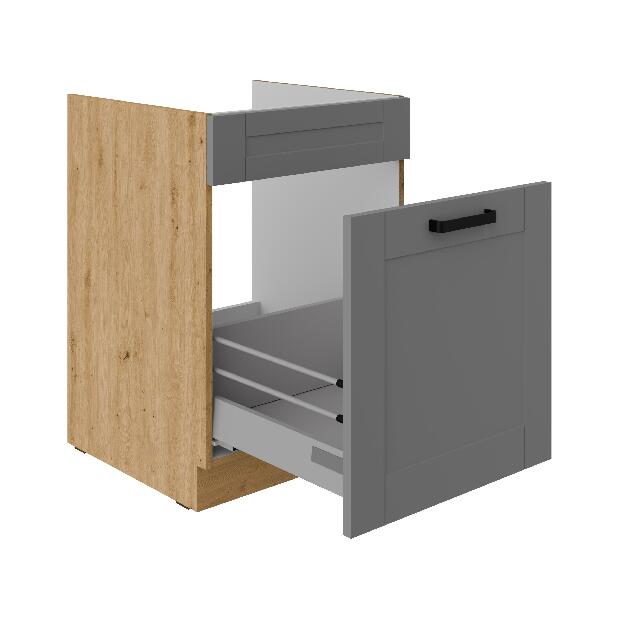 Dolní kuchyňská skříňka Lucid 60 ZL 1S BB (korpus: dub artisan + front: mdf dustgrey)