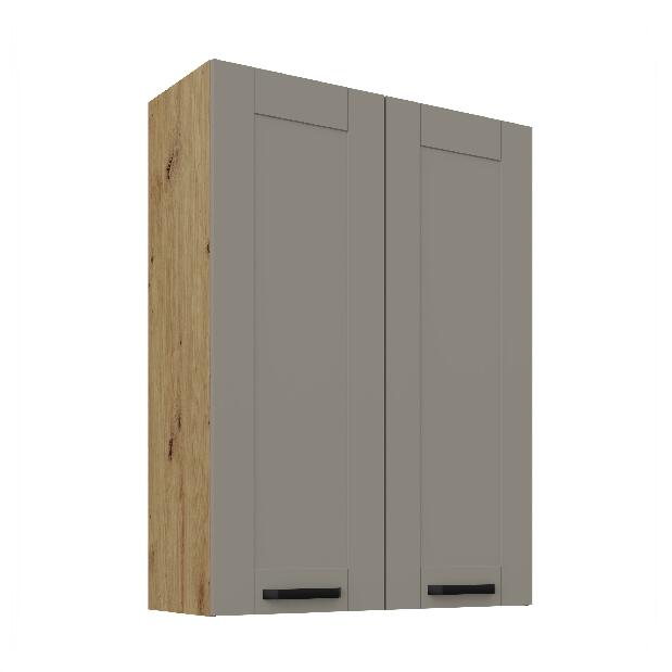 Horní kuchyňská skříňka Lucid 80 G-108 2F (korpus: dub artisan + front: mdf claygrey)