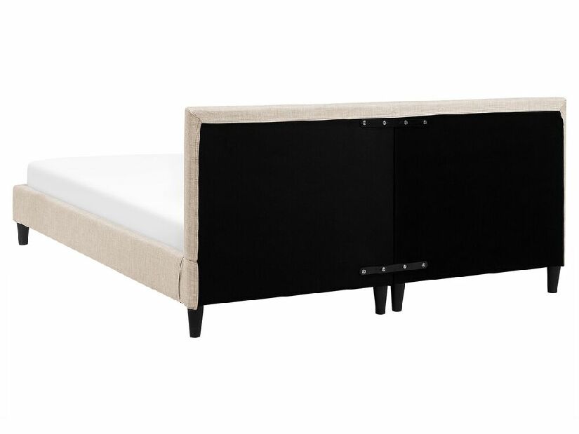 Manželská postel 160 cm FUTTI (s roštem) (béžová)