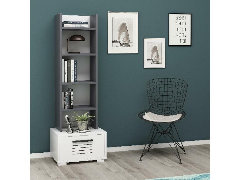 Regál Nanide (antracit + bílá)