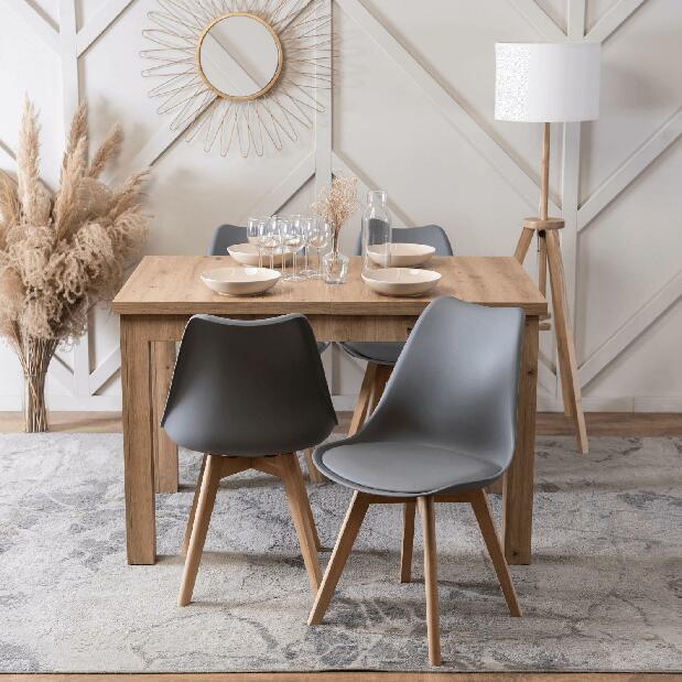 Jídelní židle Sospecho (šedá + dub)