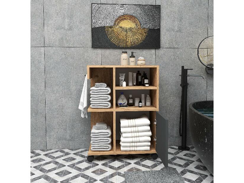 Koupelnová skříňka Rebooke (borovice atlantická + antracit)