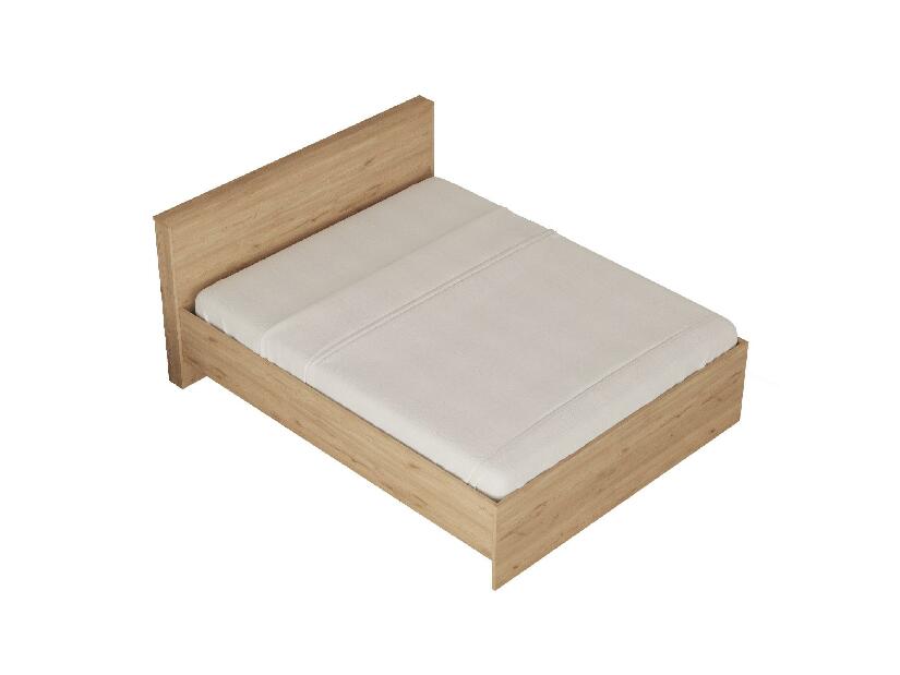 Manželská postel 200 cm Lomboretta 2 (bez roštu) (ořech)