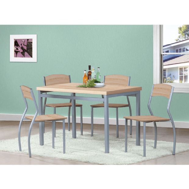 Jídelní set Amalia 1+4 sonoma (pro 4 osoby)