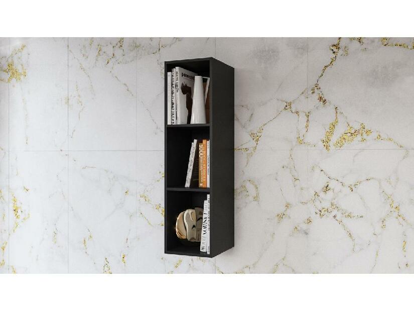 Závěsný regál Henry Typ 87 (černý + černý vysoký lesk)