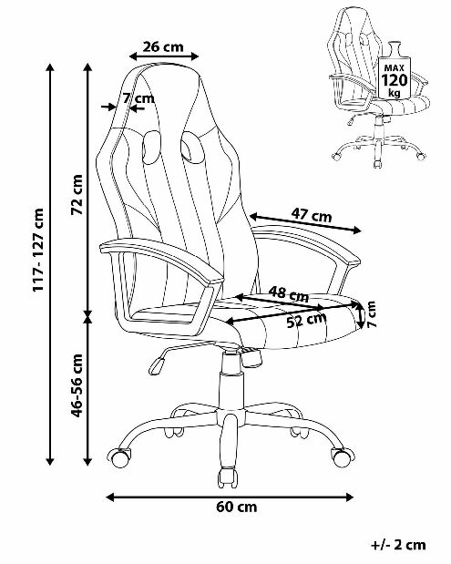 Kancelářská židle Sunna (tyrkysová)