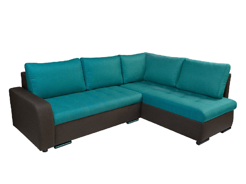 Rohová sedací souprava BRW Olimp Lux 3DL.RECBKMU LED šedá/tyrkysová (L) (s osvětlením)