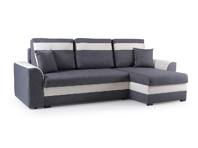 Rohová sedačka Maxtom (šedá + bílá) (P)