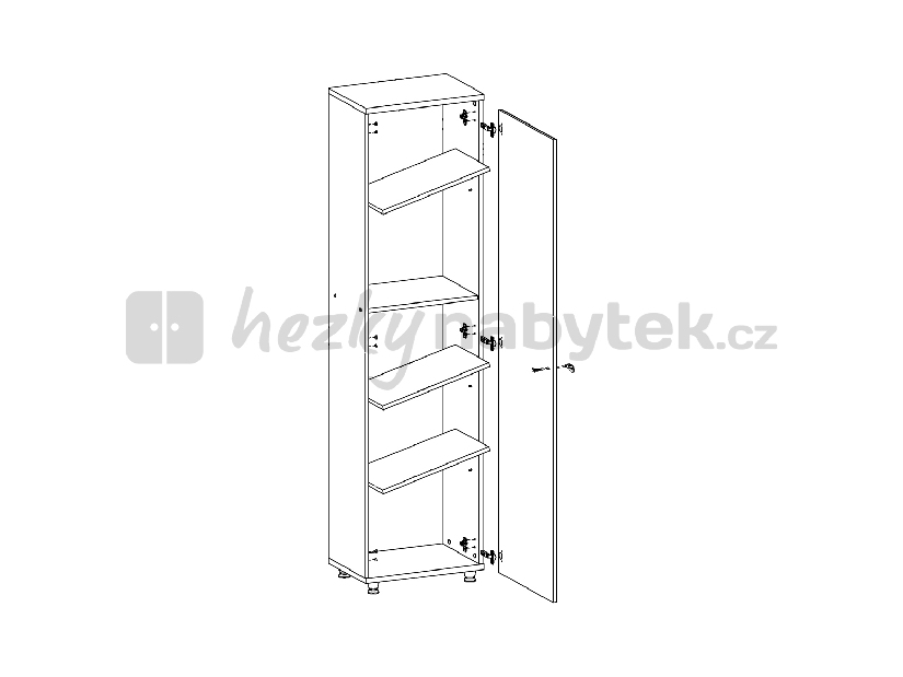 Policová skříň BRW XXI D/18/5
