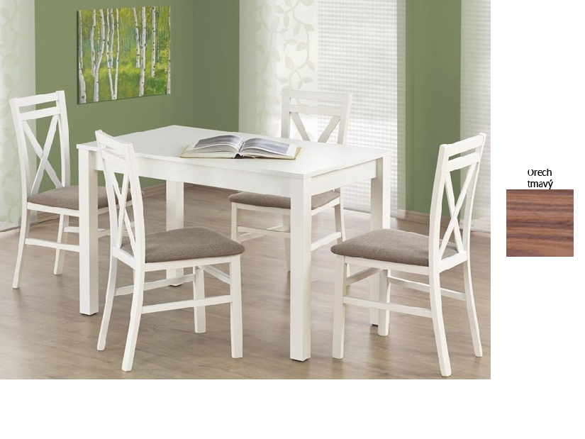 Jídelní stůl Ksawery (pro 4 osoby) (ořech tmavý) *výprodej