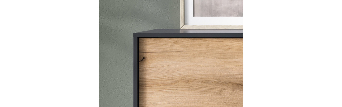 Komoda Nina NKSZ154 (černá + dub evoke)