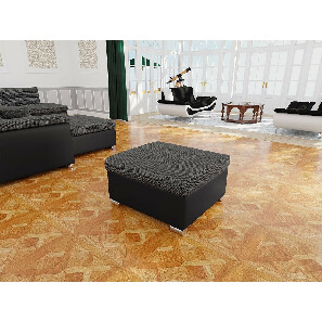 Taburetka malá Torrie (černá + šedá)